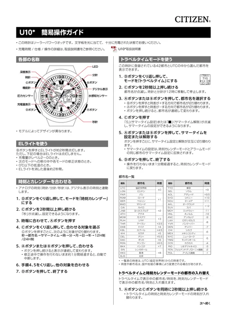 citizen シチズンウオッチU100